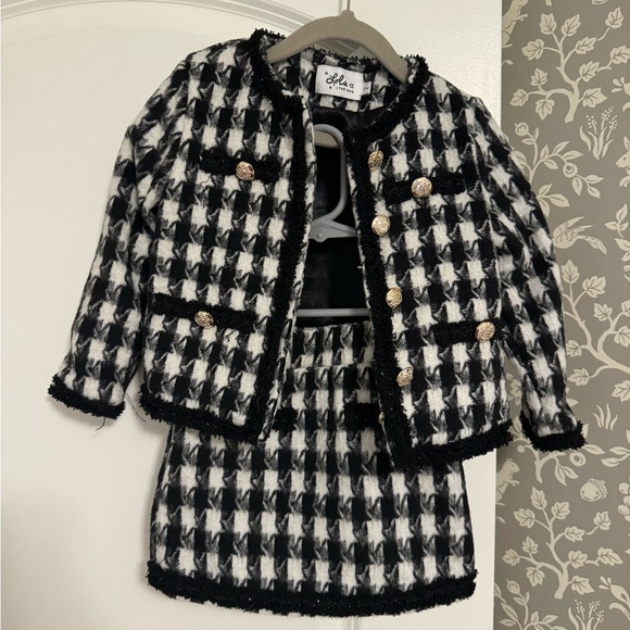 Lola + The Boys Houndstooth Suit (2T) - Picture 2 of 3